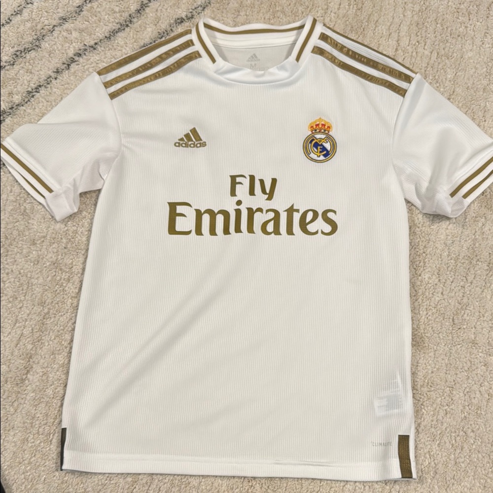 Adidas Kids White Soccer Jersey